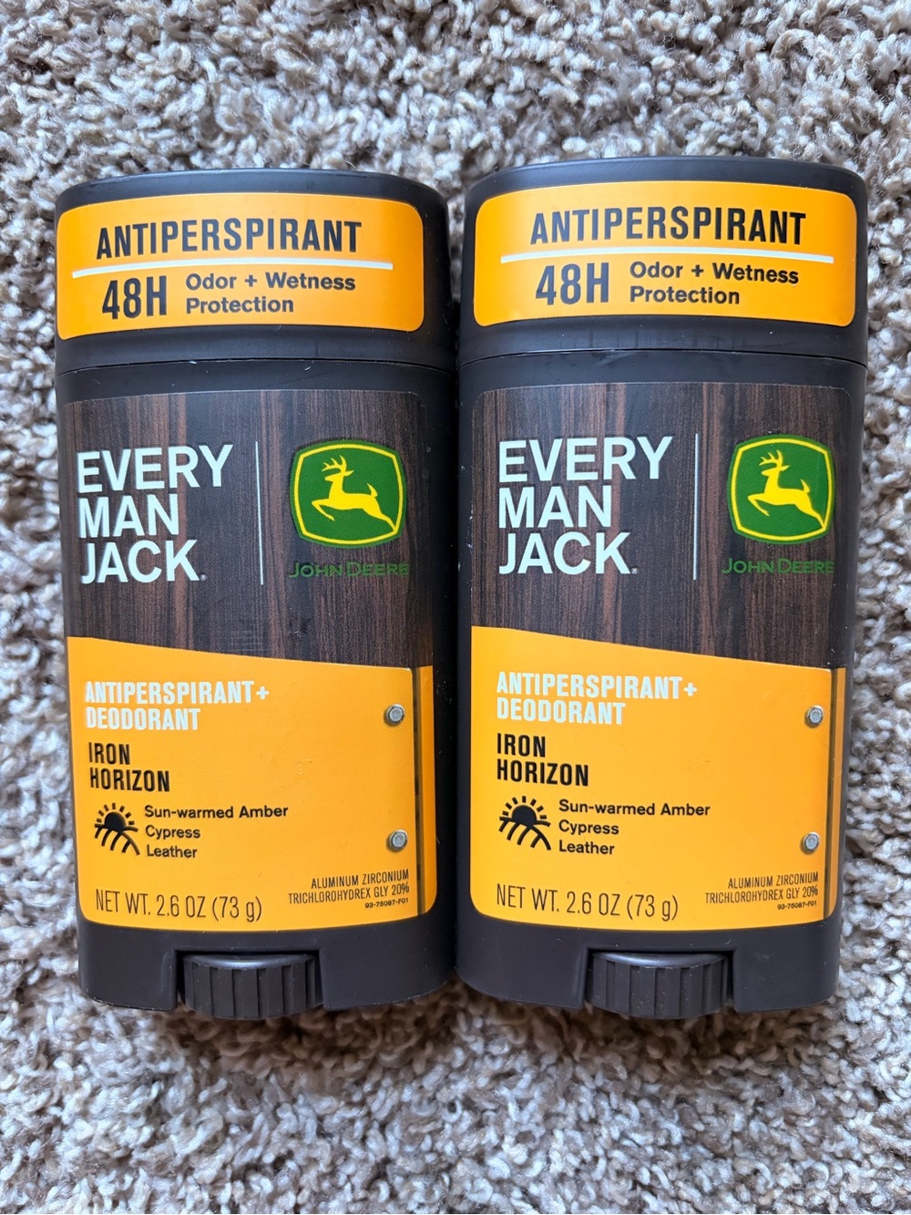 Every Man Jack Iron Horizon Antiperspirant + Deodorant Stick — Yellow/Black